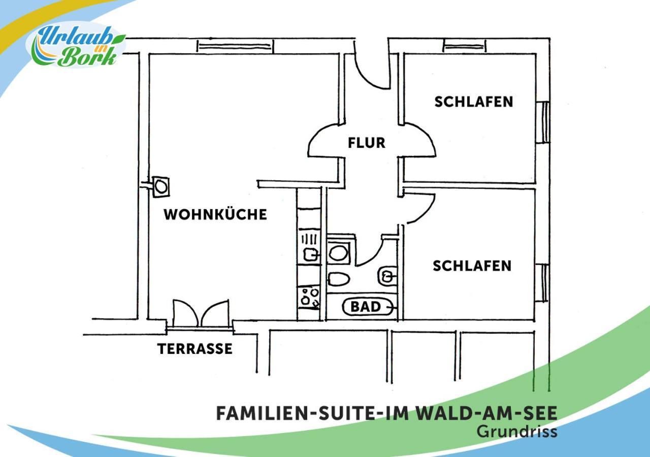 Familien-Suite-Im-Wald-Am-See Bork Esterno foto