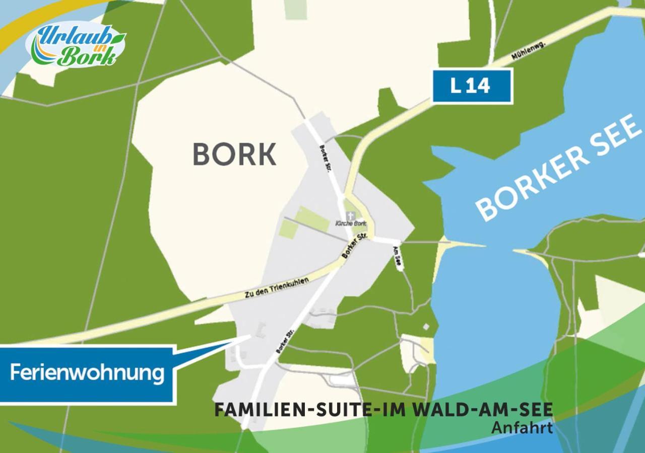 Familien-Suite-Im-Wald-Am-See Bork Esterno foto
